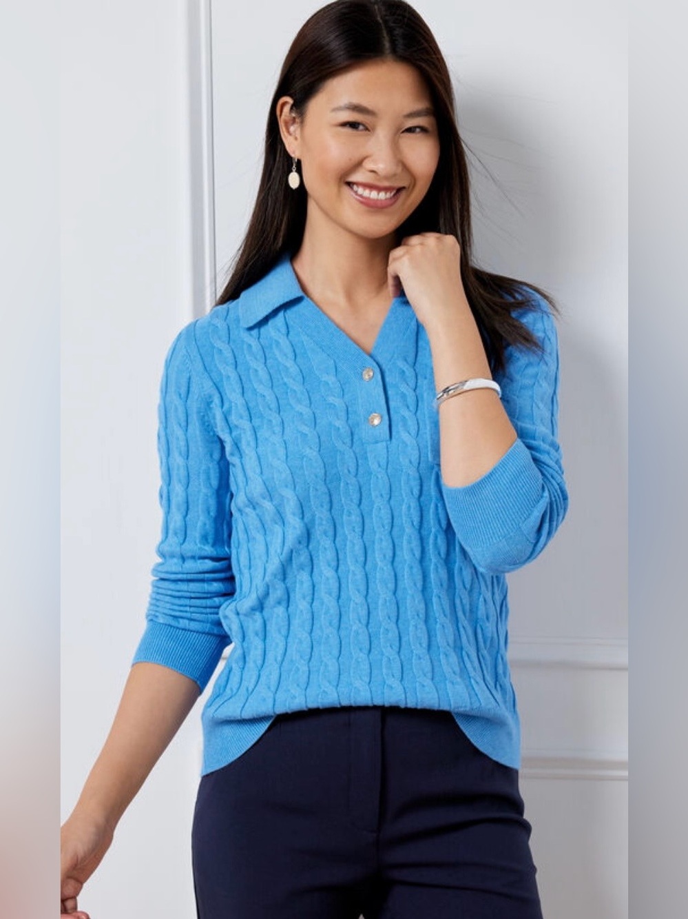 Talbots Cable Knit Cotton Sweater